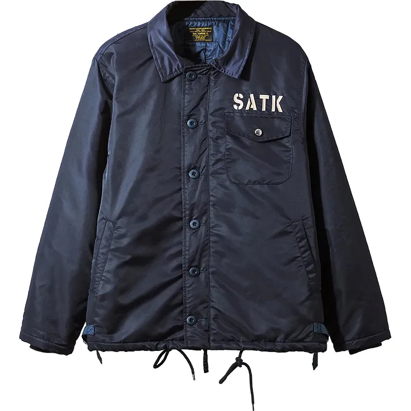 

Men's A2 Deck Jacket Loose Military Style Embroidery Warm Winter Wear