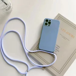Elegant Crossbody Lanyard Necklace with Strap Case and Silicone Cover for Realme C53 (Grayish purple)