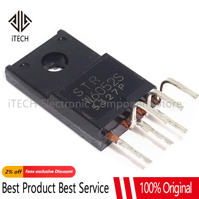 5pcs STRW6052S TO220F-6 W6052S TO-220F STRW6052 STR-W6052S W6052 TO-220 ...