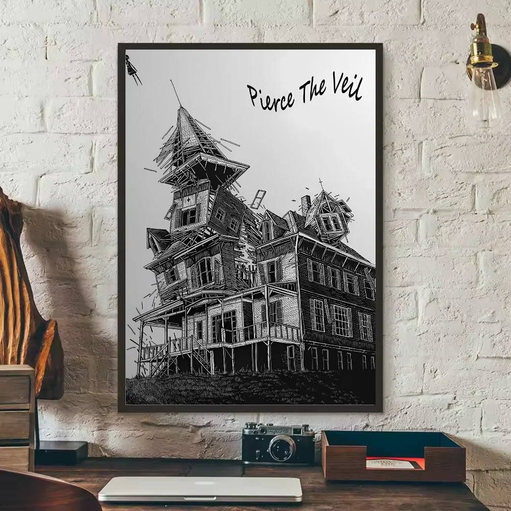 P-Pierce The Veil Band Poster HD Kunst klebrige Wand wasserdicht Zuhause Wohnzimmer Schlafzimmer Bar ästhetische Dekoration – Detail 14