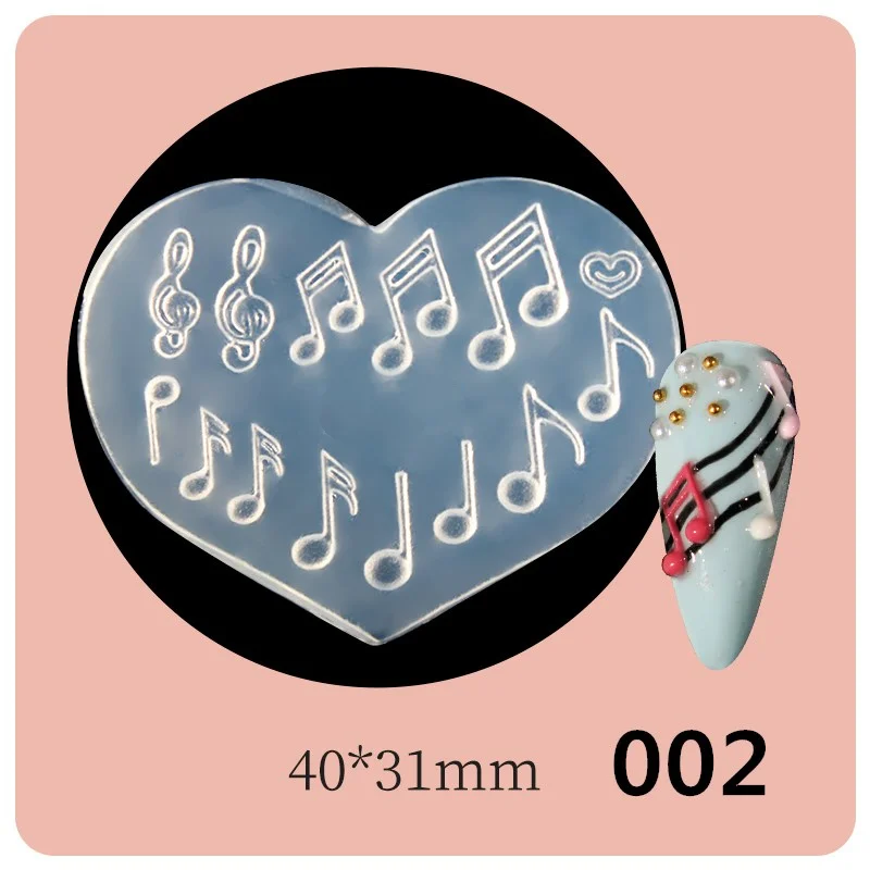3D Nail Mold DIY Design Silicone Heart Nail Art Butterfly Bow Flower Nail Art Decorations Manicure Tool Nail Art Accessory 2