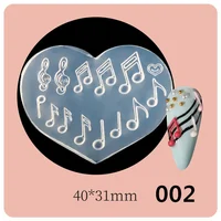 3D Nail Mold DIY Design Silicone Heart Nail Art Butterfly Bow Flower Nail Art Decorations Manicure Tool Nail Art Accessory 2
