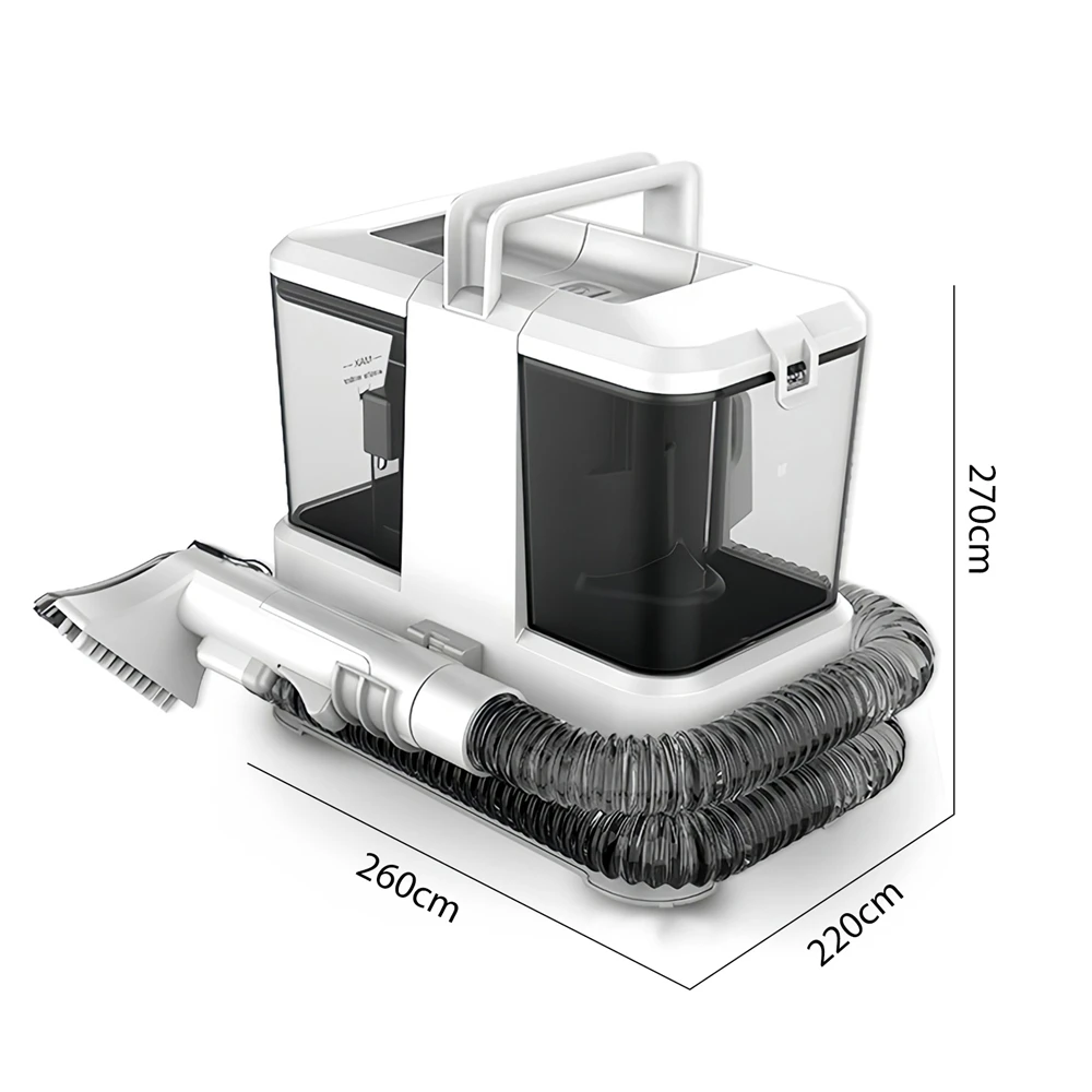Tragbare Teppichreiniger-Maschine, 9 kPa Saugkraft, Handbrause, integrierte Staubsaugermaschine für Tierhaare, Sofa, Vorhang – Detail 2