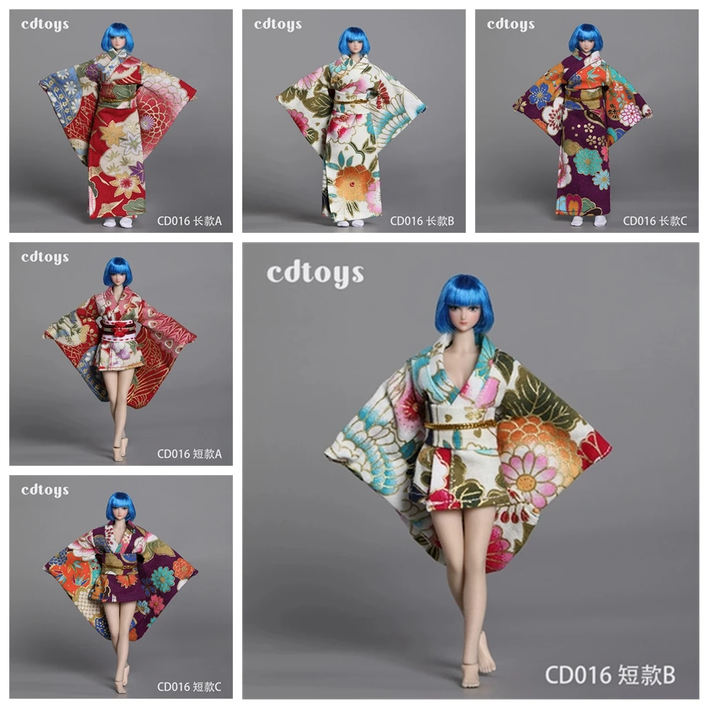 

Cdtoys Cd016 1/12 Female Soldier Long Short Kimono Ancient Suit Customize Dress 1/6 Scale Female Clothes Dress Robe Toys