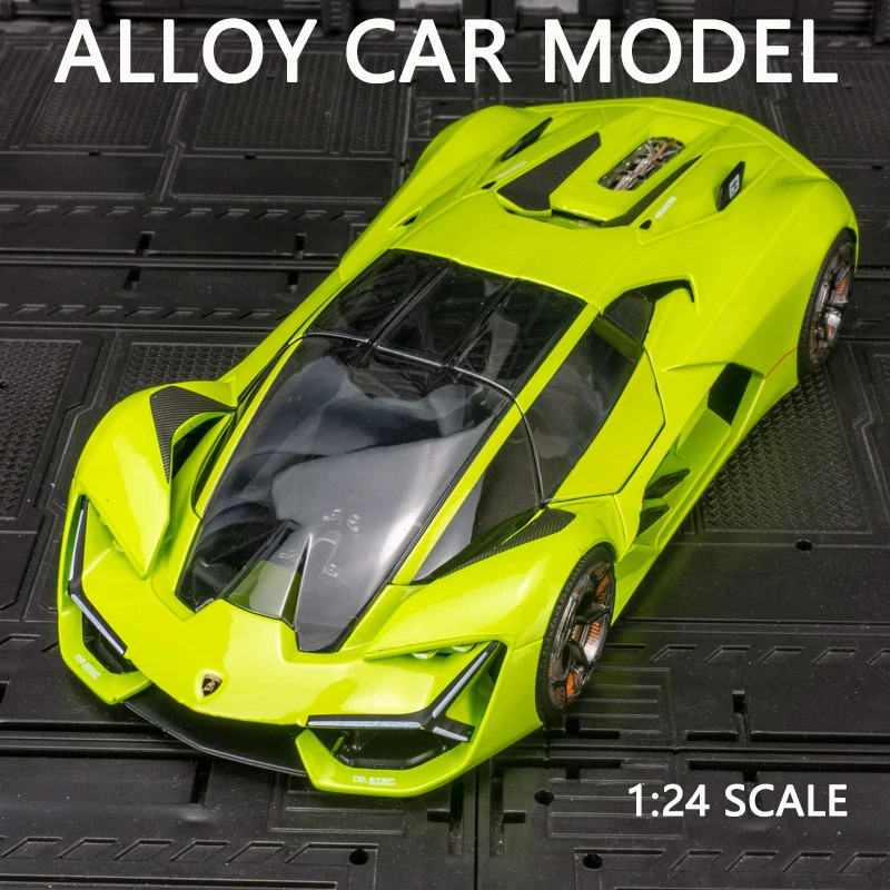 

Diecast 1:24 Alloy Model Car Terzo Millennio Simulation New Energy Supercar Toys Miniature Metal Vehicle Christmas Gifts of Boys