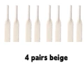 4 pairs beige