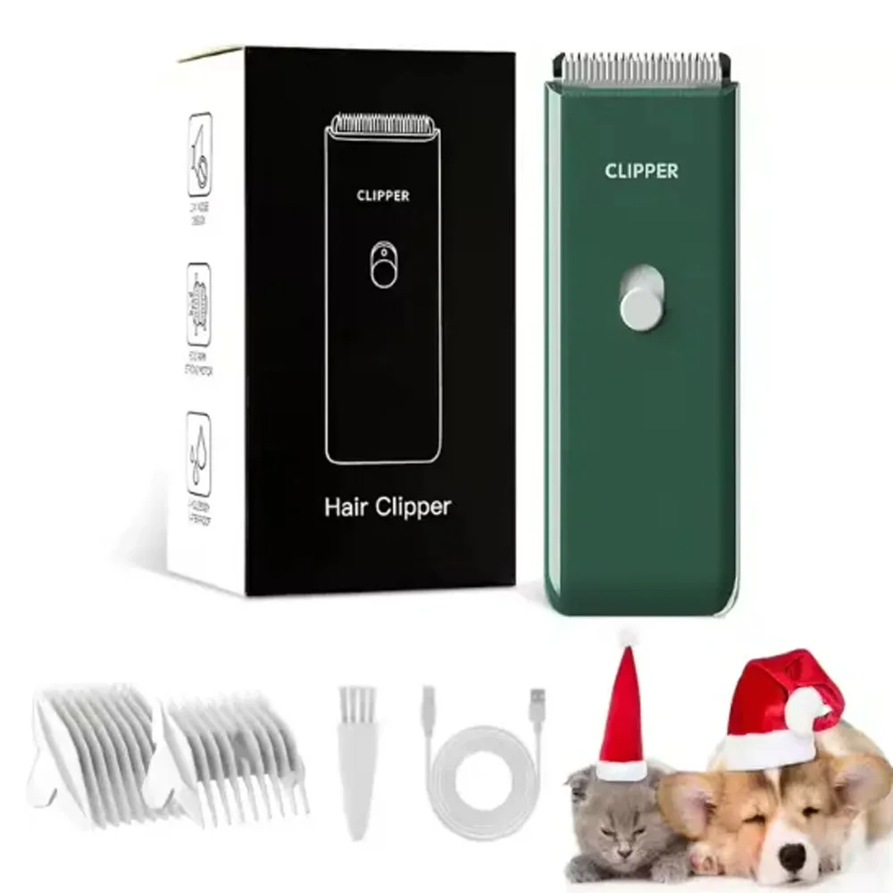 Dog Cat Home Hair Waterproof Clipper Portable Electric USB Rechargeable Pet Grooming Tools Low Noise Shaver Cordless Trimmer