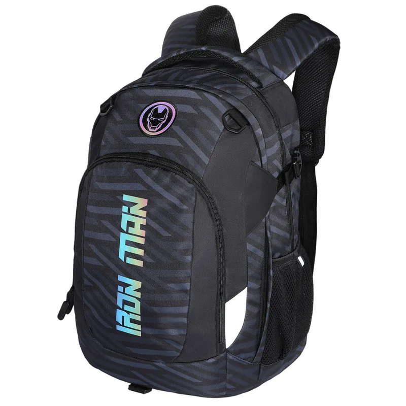 2024 Disney School Bags For Boys Middle Primary Student Shoulder Orthopedic Backpack Iron Spider Man Captain America Mochilas
