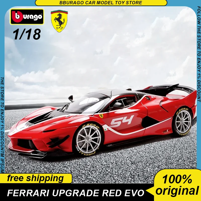 

Bburago Ferrari 1:18 Ferrari Fxx K Fxx K Evo 458 488 Sports Car Diecast Model Edition Alloy Luxury Vehicle Toys Collection Gift