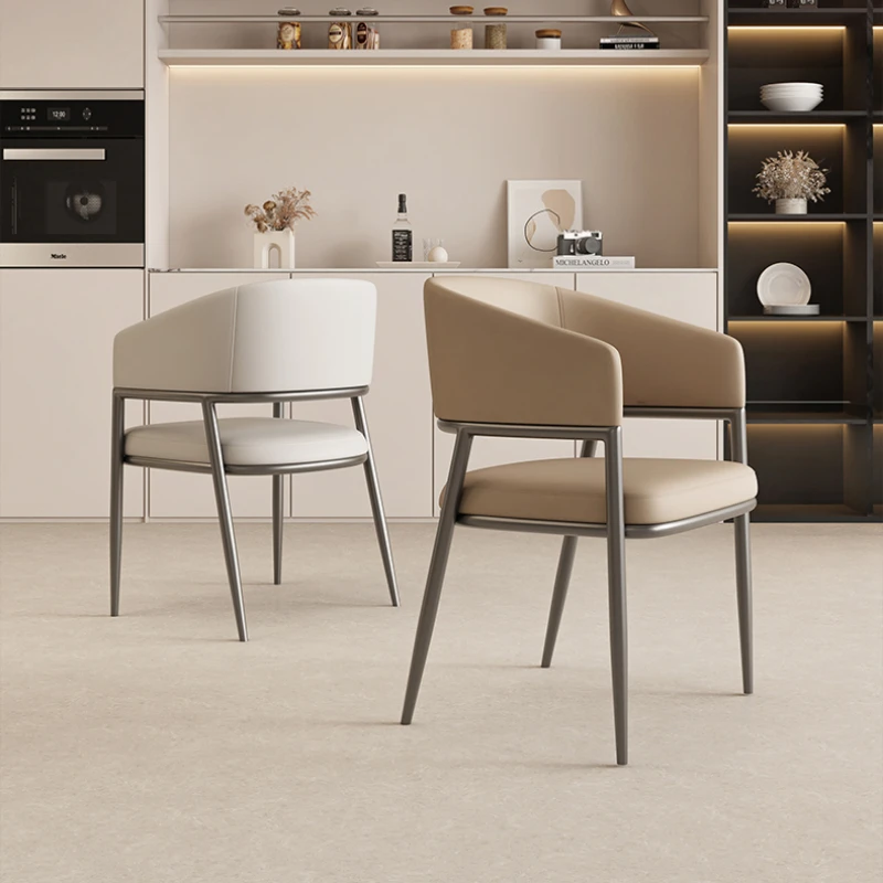 

Armchair Luxury Metal Dining Chairs Ergonomic Living Room Kitchen Dining Chairs Restaurant Modern Cadeira Home Furniture MR50DC