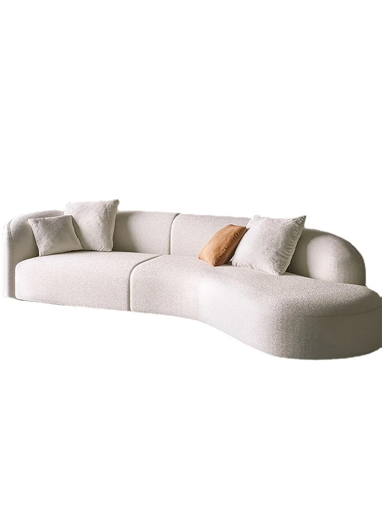 

Qf Living Room Sofa Simple Beauty Salon B & B Lambswool Curved Sofa