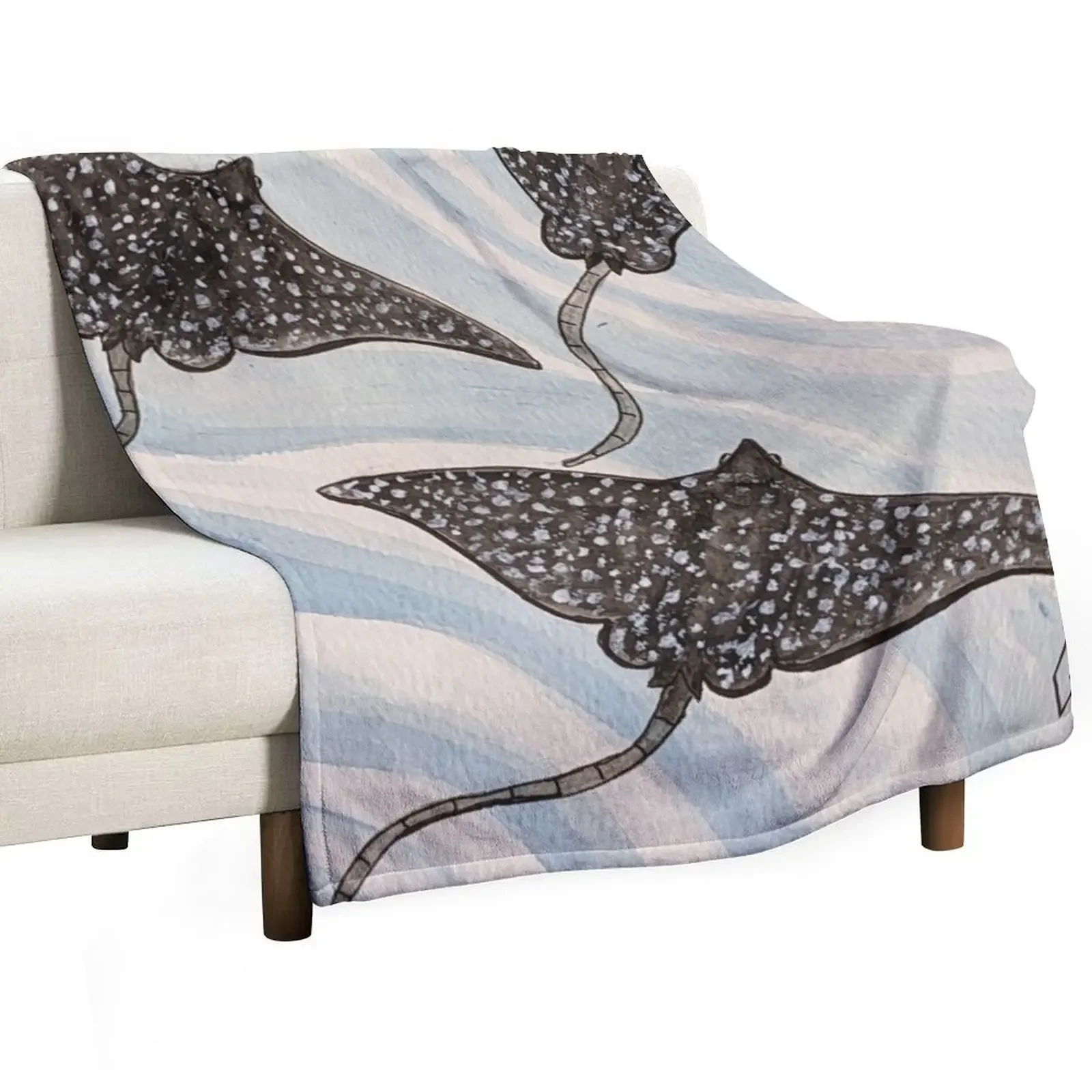 

Spotted Eagle Rays Throw Blanket Moving Decorative Sofas Plaid on the sofa Blankets Sofas Of Decoration Blankets