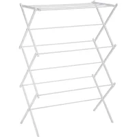 Foldable Portable Laundry Rack for Air Drying Clothing, Indoor Outdoor Use - 14.5" D x 29.5" W x 41.8" H, White 1