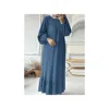 Robe Maxi à Manches sulfpour Femme, Caftan Éducatif, Abaya à la Mode, Eid Mulism, Turquie