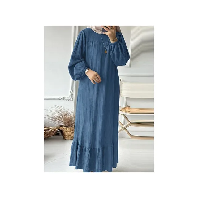 Robe Maxi à Manches sulfpour Femme, Caftan Éducatif, Abaya à la Mode, Eid Mulism, Turquie