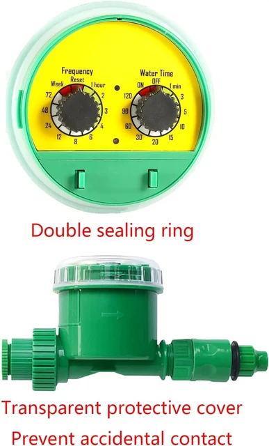 Tuyau d'arrosage automatique électronique de jardin en plastique vert extérieur, minuterie d'irrigation, tuyau d'eau de robinet 5