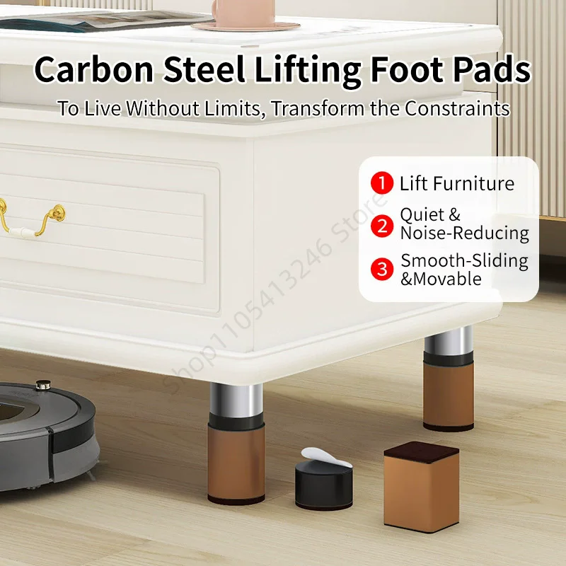 Heavy Duty Metal Furniture Risers - Wear-Resistant, Anti-Slip Elevation Pads