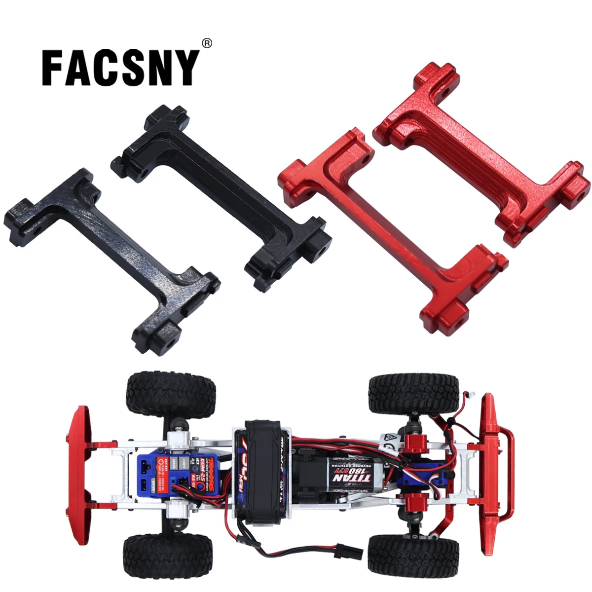 Aluminum Bumper Servo Mounts For TRX-4 Bronco 1/10 Scale - Front/Rear Mounts, Protective