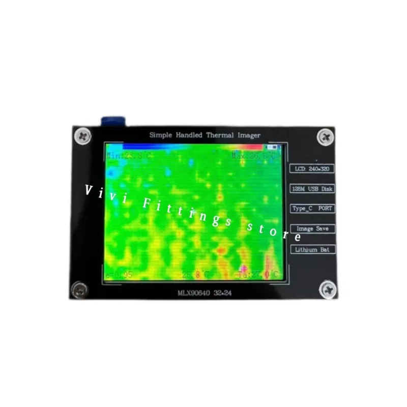 TFT 디스플레이 열화상 카메라, 적외선 센서, LCD 320*240 해상도,-40 ℃  300 ℃ 선명한 해상도, MLX90640, 2.8 인치