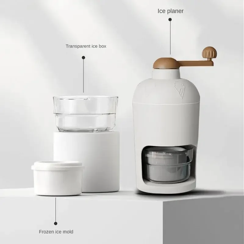 500ML Hand operated Shaved ice Machine commercial ice crushers stainless Steel handheld Hail Machine Ice Machine for Kitchen
