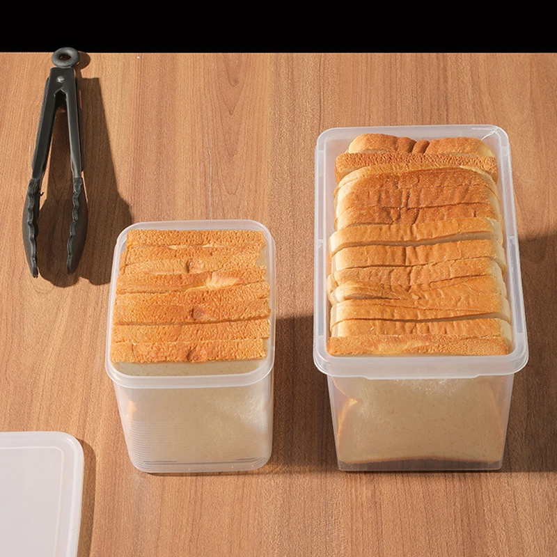 Bread Container Storage Box Dispenser With Cover Case Toast Cake Sandwich Container Airtight Box Bread Crisper Home Tool
