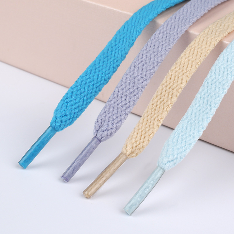 8mm Single-Layer Polyester Flat Braided Shoelaces for Basketball Sneakers Canvas Shoes  Colorful Sports Shoe Strings Wholesale