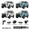 1/18 RC Car HG4-52 High Simulation Electric Model with Static Lights Smoke Sound Effects 4WD Remote Control Car Toys for Adults 1