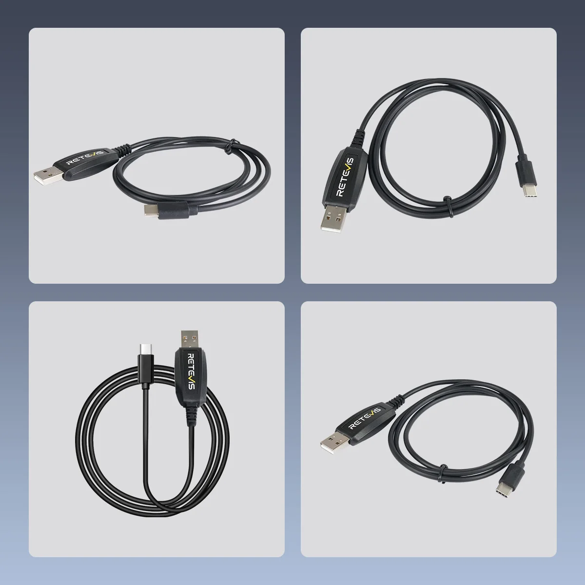 PC48 RB48 Walkie Talkie USB Programming Cable Type-C Supports Windows7/XP/10/11