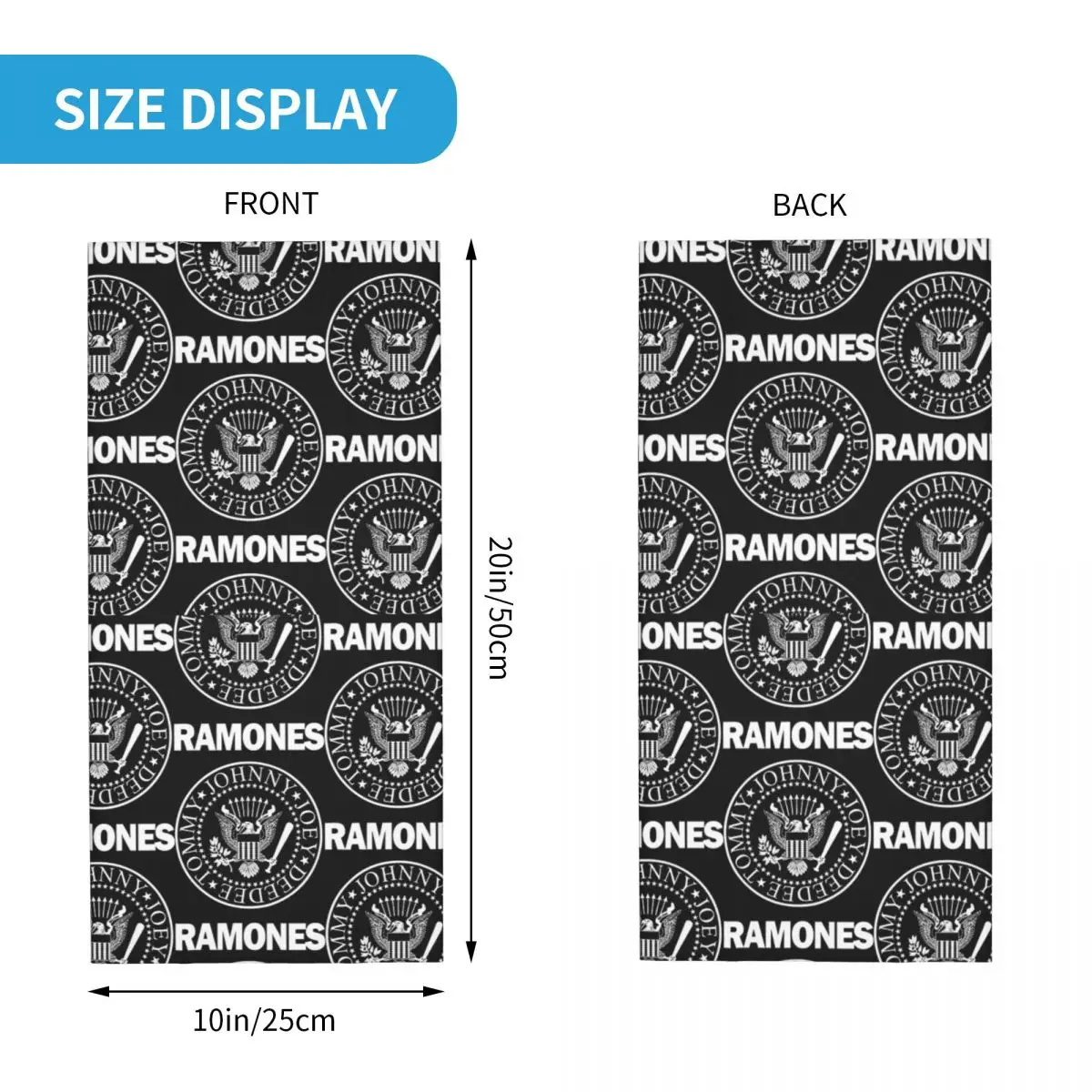 The Ramone Merch Bandana Neck Gaiter Printed Wrap Scarf Multifunction Headband Running For Men Women Adult Breathable cycling bandana,neck wrap,neck gaiter,bandana neck cover,multifunctional bandana