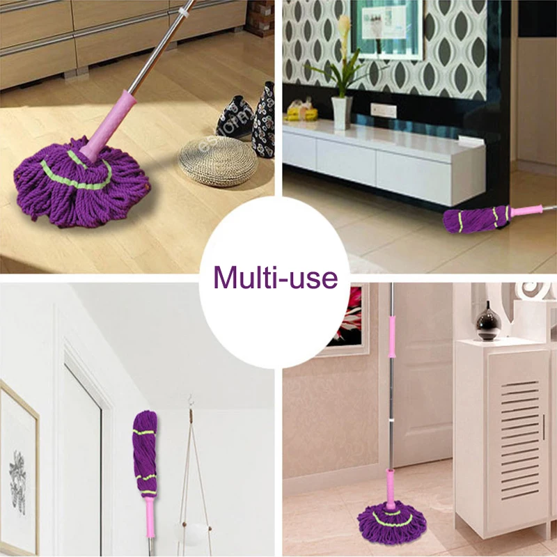  Self-Wringing Twist Mops for Floor Cleaning, Microfiber Floor  mop with 57  Long Handle, Easy Wringing Mop for Hardwood Commercial  Household Clean : Health & Household