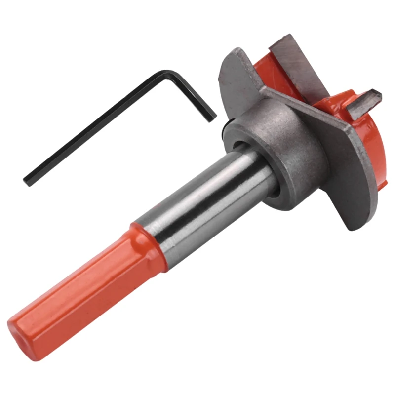 

Hinge Jig Drill Guide Set, Hex Handle Adjustable 35Mm Forstner Bit, Concealed Hinge Boring Jig Drill Guide