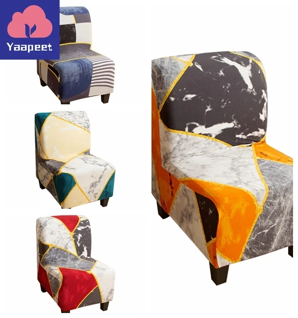 Armless Sofa Cover 1 Seater Colorful Stretch Full Cover Single Sofa Cover Samll Sofa Slipcover 2