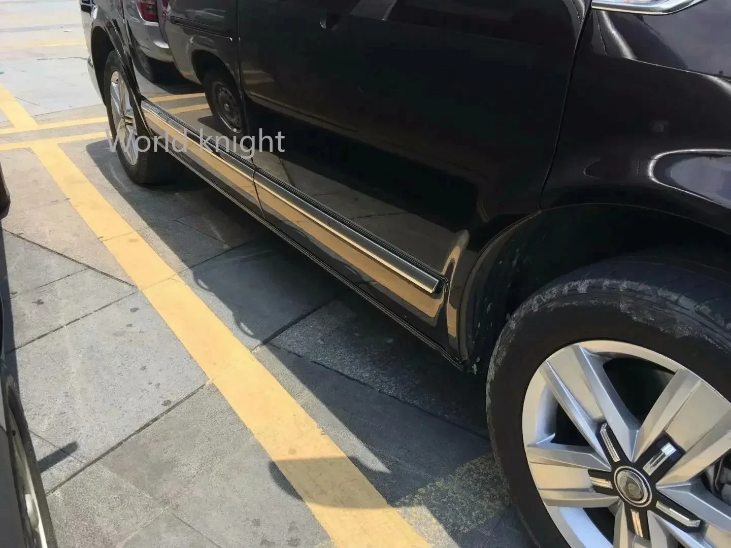 폭스바겐 트랜스포터 (T6) 카라벨 2017 2018 2019 ABS 크롬 자동차 도어 사이드 바디 몰딩 스트립 커버 트림 7개 구매