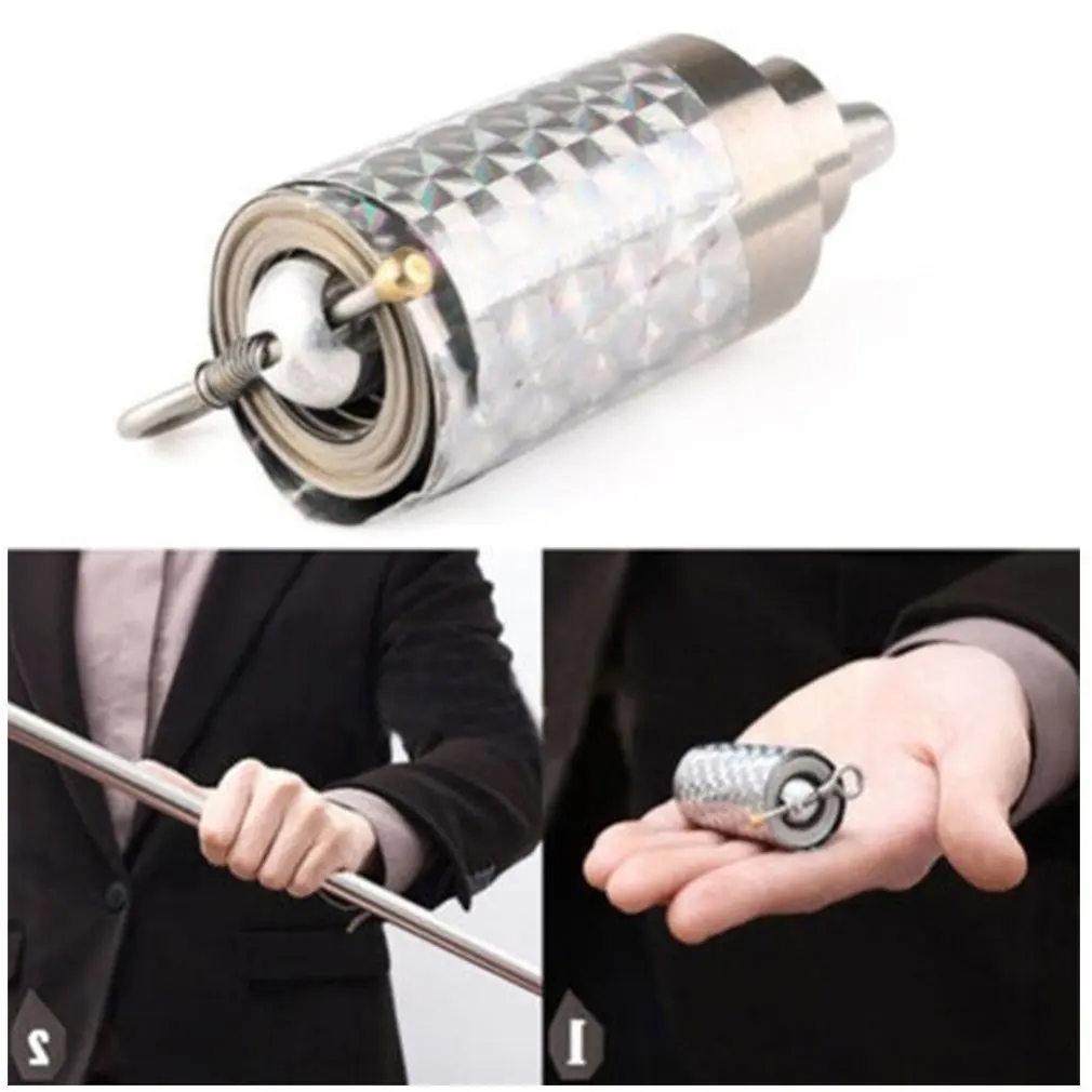 Silver Appearing Cane Metal Steel Professional Trick Prop Stretchable