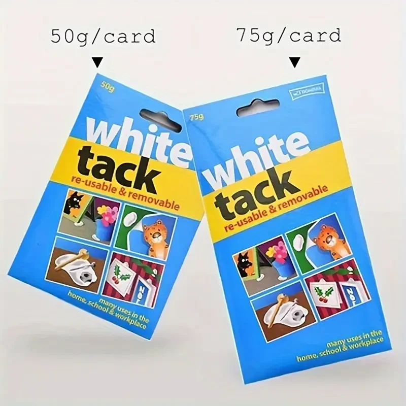 White Tack Multipack: Reusable, Wall-Safe, Non-Toxic, Removable Sticky Adhesive Putty for Posters, Photo Frames, Decorations 6