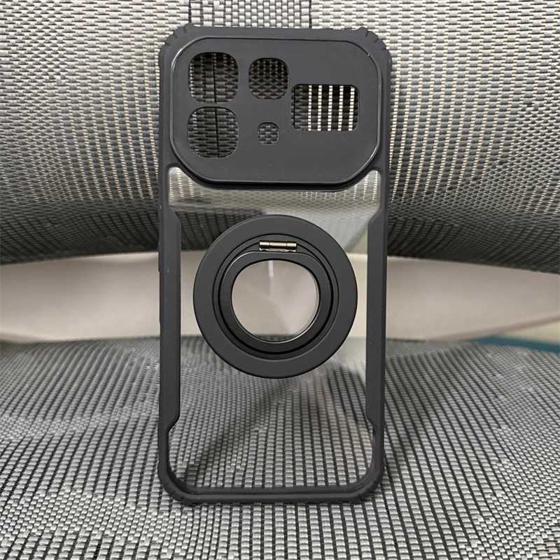 Infinix Note 60 Pro Magnetic Transparent Ring Holder Case - Acrylic Protective Shell