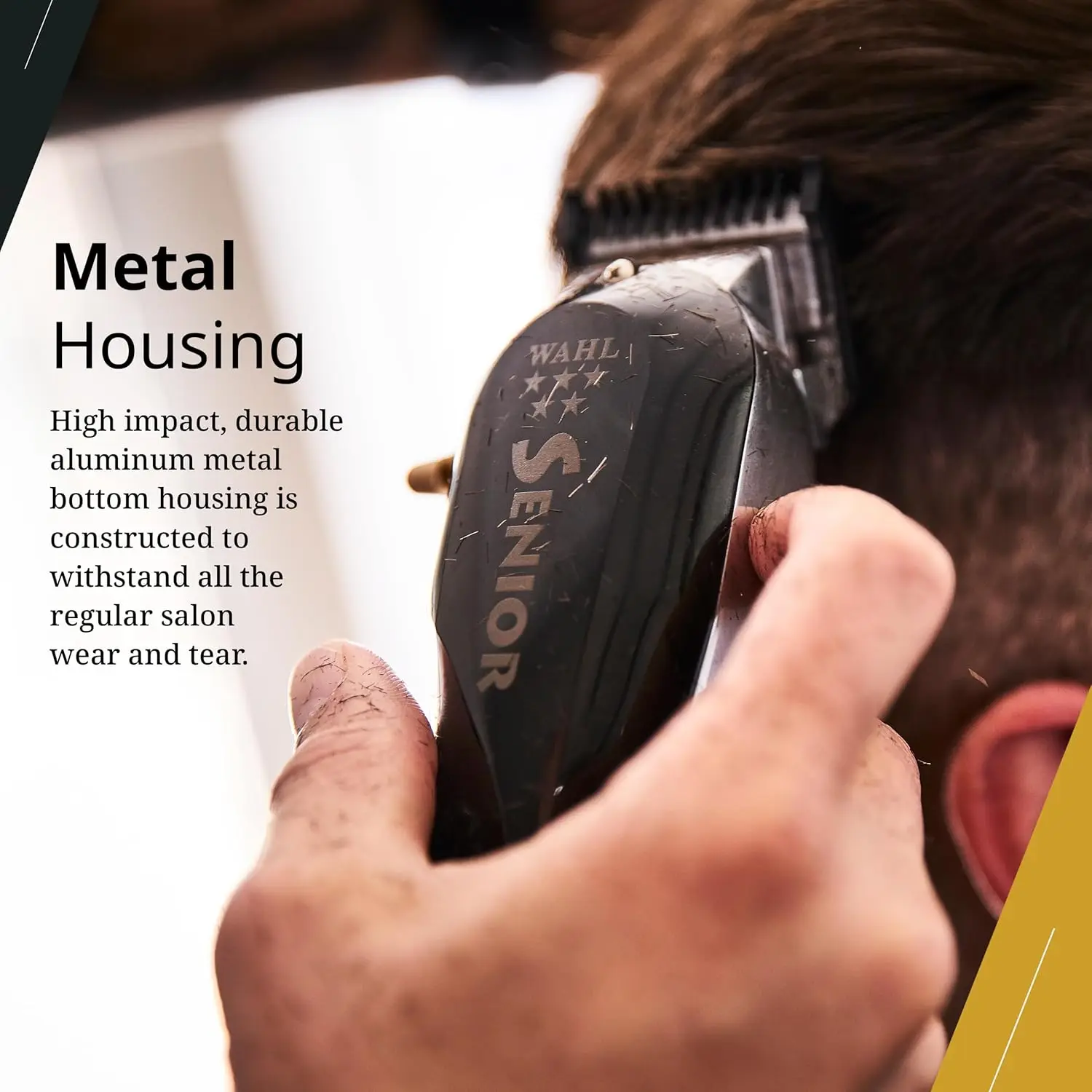 Professional 5 Star Cordless Senior Clipper, Precision Fade Blades, Metal Housing, 80-Minute Run Time