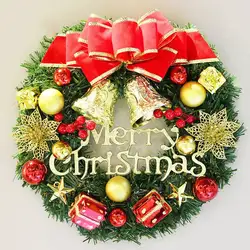 Handmade Exquisite Christmas Wreath - High - Quality Festive Door and Window Decor (C)