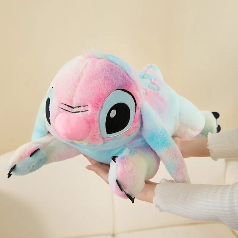 New Colorful Tie Dyeing Stitch Rabbit Plush Party Style Stitch Interstellar Baby Cartoon Pillow Gift Children's Sleeping Pillow 4