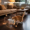 2.2L Stainless Steel Cat Water Fountain,Pet Water Dispenser With Filter,Dog Drinking Fountain For Cats,Ultra Quiet Water Pump 3