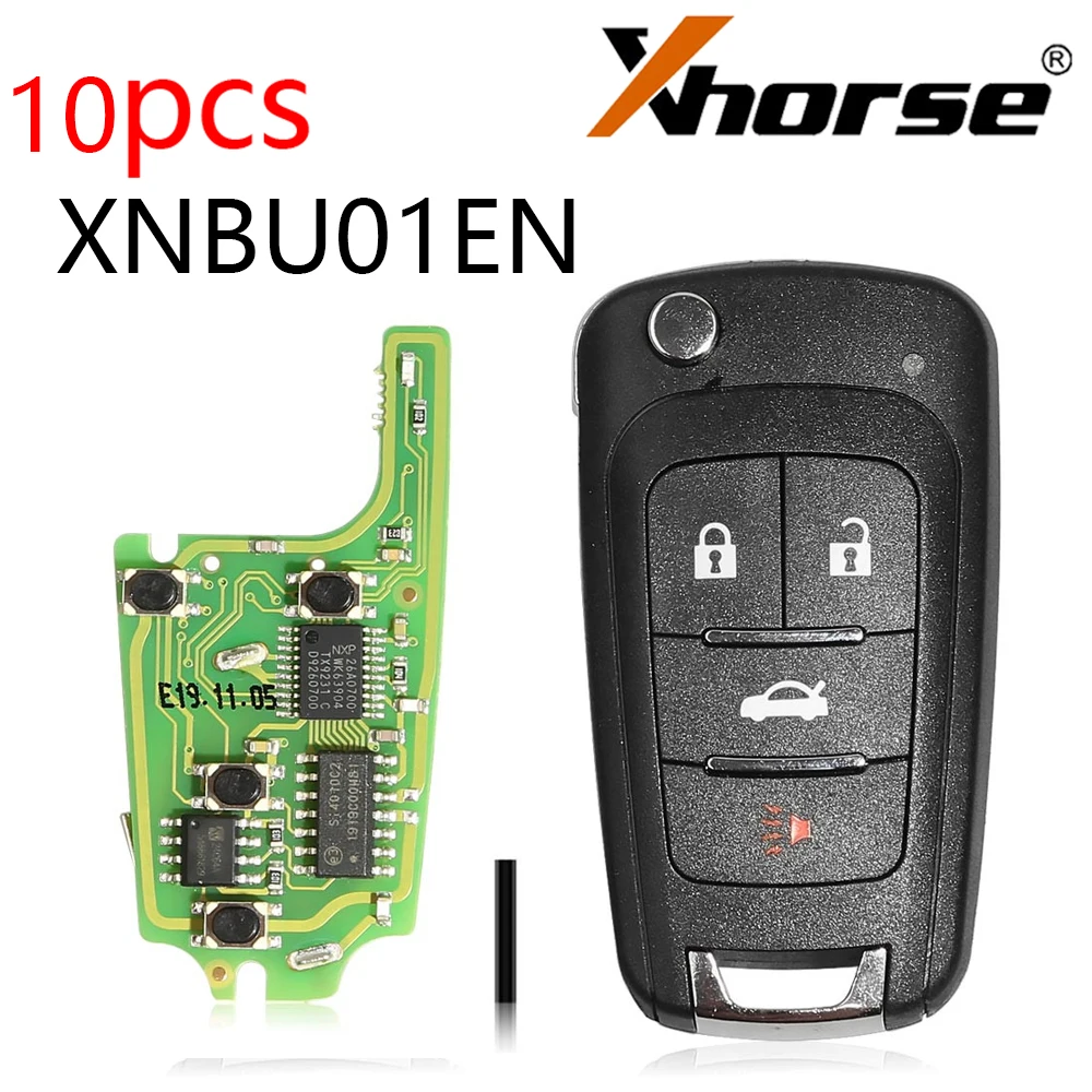 

Универсальный беспроводной пульт дистанционного управления Xhorse XNBU01EN с 4 кнопками английская версия для Buick для VVDI Mini Key Tool VVDI2 10 шт./партия