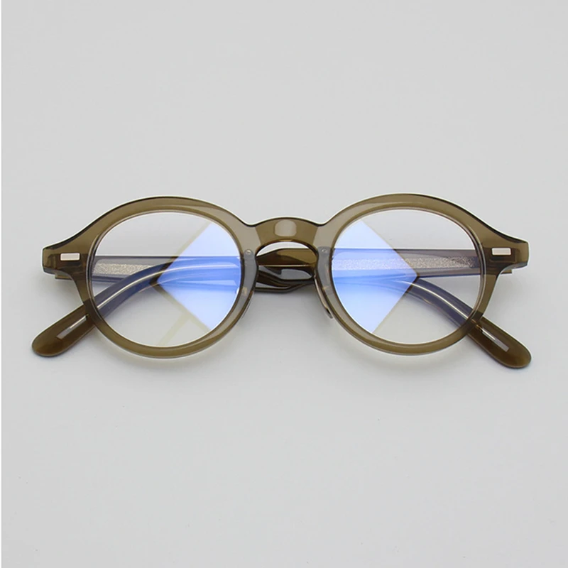 

Japanese Vintage Round Acetate Glasses Frame Men Optical Prescription Myopia Eyeglasses Women 2024 New Retro Handmade Spectacles