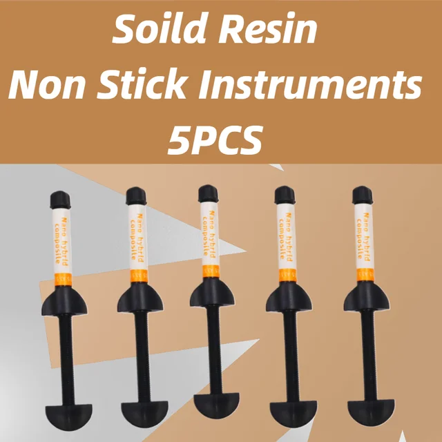 5PCS Dental Restoration Syringe Universal Color Shade Dentistry Enamel Material Aesthetics Resin With Compressive Strength Layer