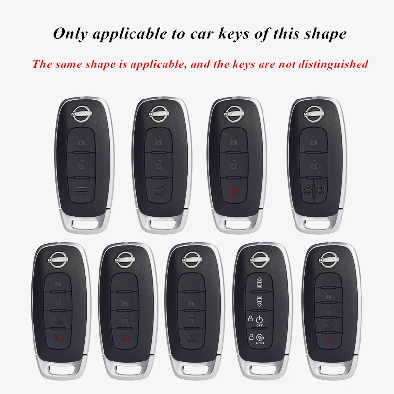 Schlüsselhülle Für Nissan Qashqai J10 (2006-2013) – 2 Tasten, Schlüssellos, In Schwarz