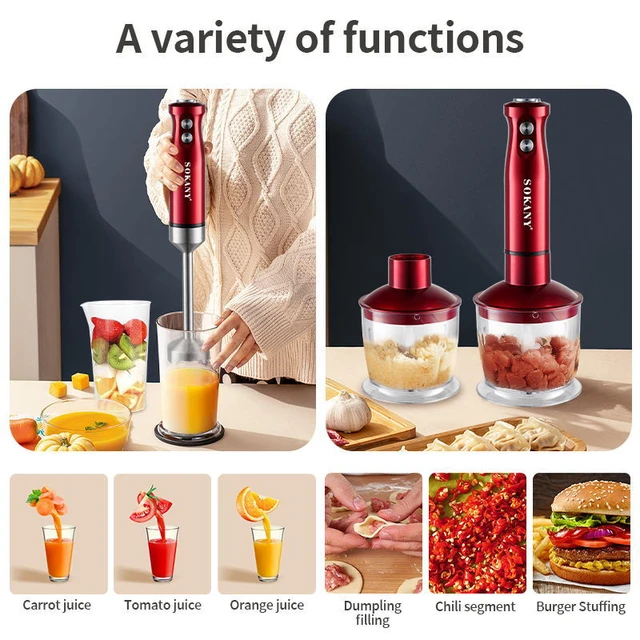 5in-1 Multifunctional Food Processor Chopper Mixer Electric Blender Juicer  600W