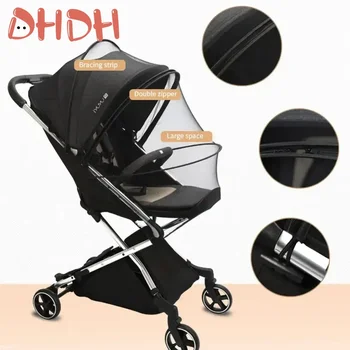 Universal Baby Carriage Mosquito Net Full Cover General Model Light Foldable BreathableEasy To Carry Encrypted Mesh 1