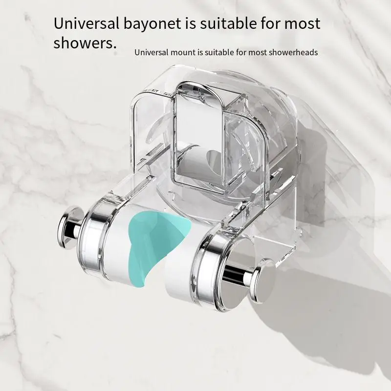 Shower Suction Cup Holder 360&deg; Adjustable Showerhead Shower Rail Head Holder Bathroom Wall Mount Bracket