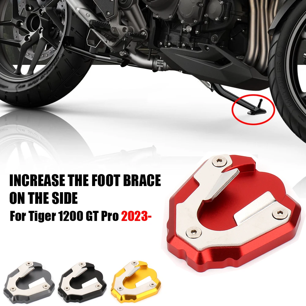 

For TIGER 1200 GT PRO 2023 Side Stand Parking Rack Cover Foot Support Motorcycle Accessories Kickstand For Tiger 1200 Gt Pro
