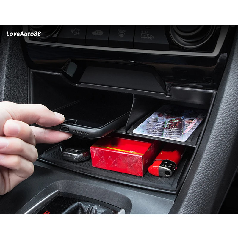 

For Honda Civic 10th 2021 2016 2017 2018 2019 2020 Car Central Control Multifunctional Storage box Car Multi-grid Storage Box