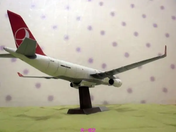 A330 Aircraft 3D Paper Model Civil Aviation Passenger Airplane Puzzle Manual Class DIY Origami Toy 3